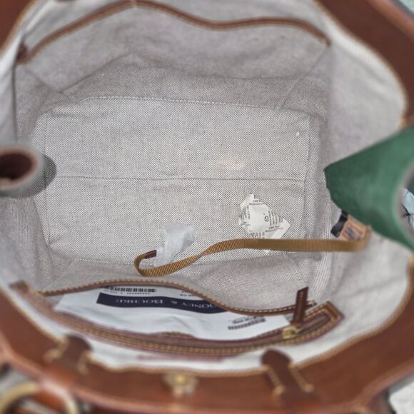 Dooney & Bourke Large Zip Barlow Florentine Leather Tote In Chestnut - Picture 8 of 9